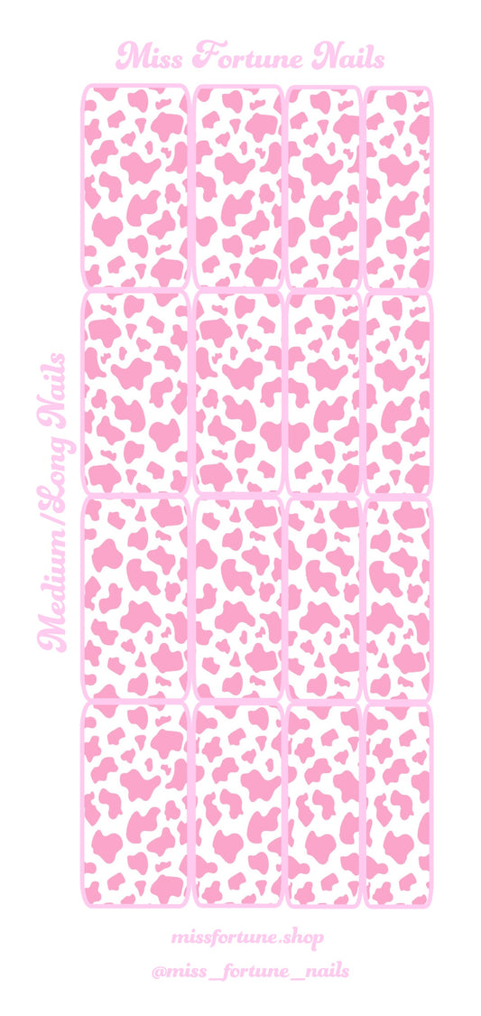 Cow Print Pink Decals ♡